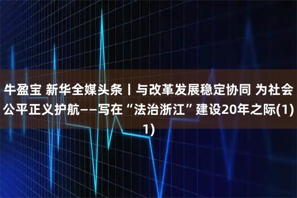 牛盈宝 新华全媒头条丨与改革发展稳定协同 为社会公平正义护航——写在“法治浙江”建设20年之际(1)