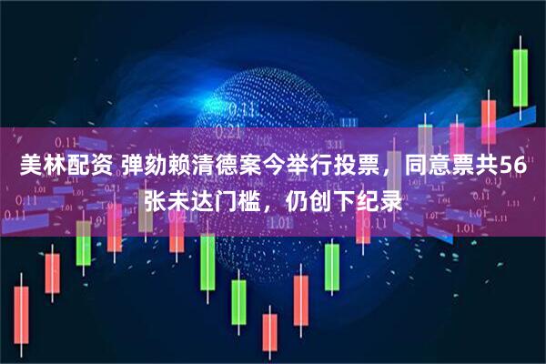 美林配资 弹劾赖清德案今举行投票，同意票共56张未达门槛，仍创下纪录